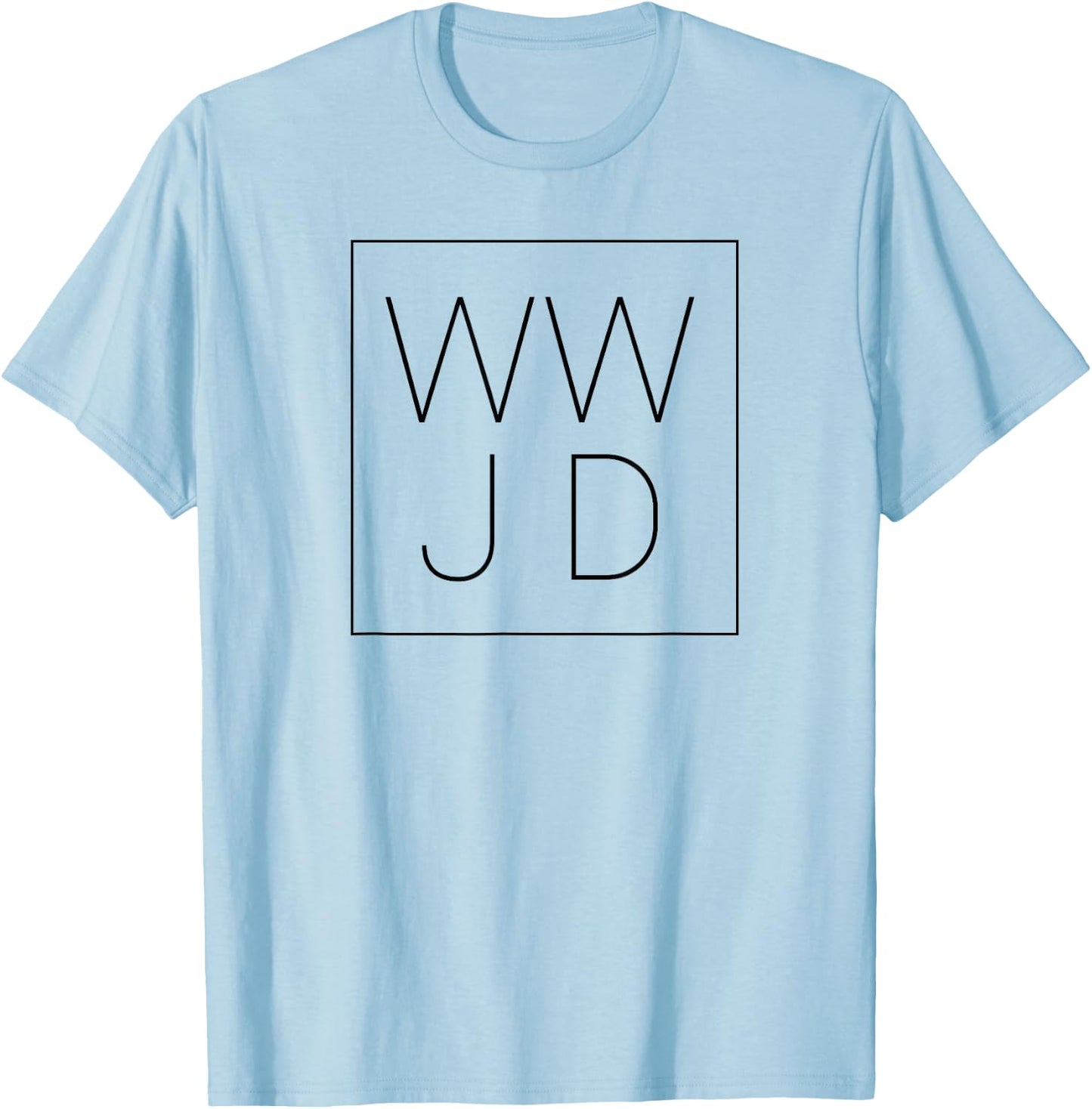 WWJD What Would Jesus Do Christian Trendy T-Shirt - T-Shirt | Light Blue