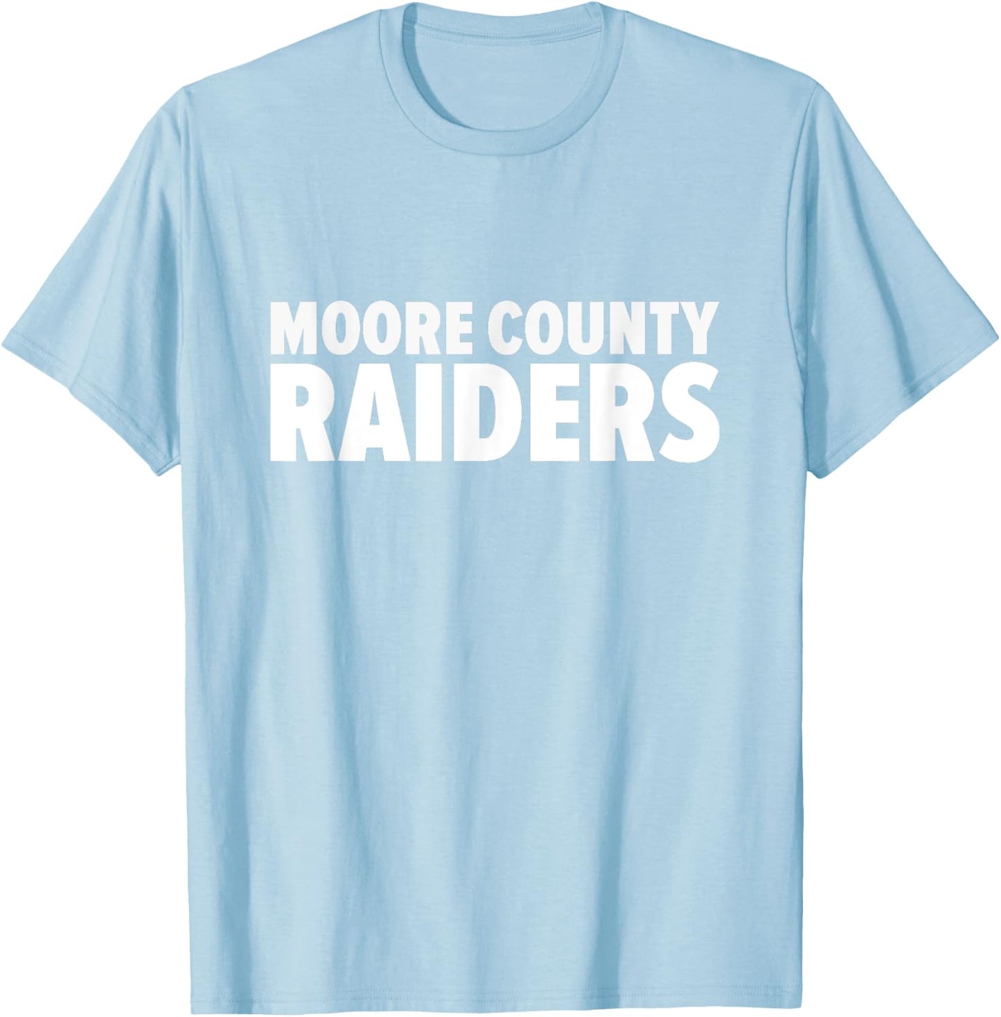 Moore County Raiders Bold T-Shirt - T-Shirt | Light Blue