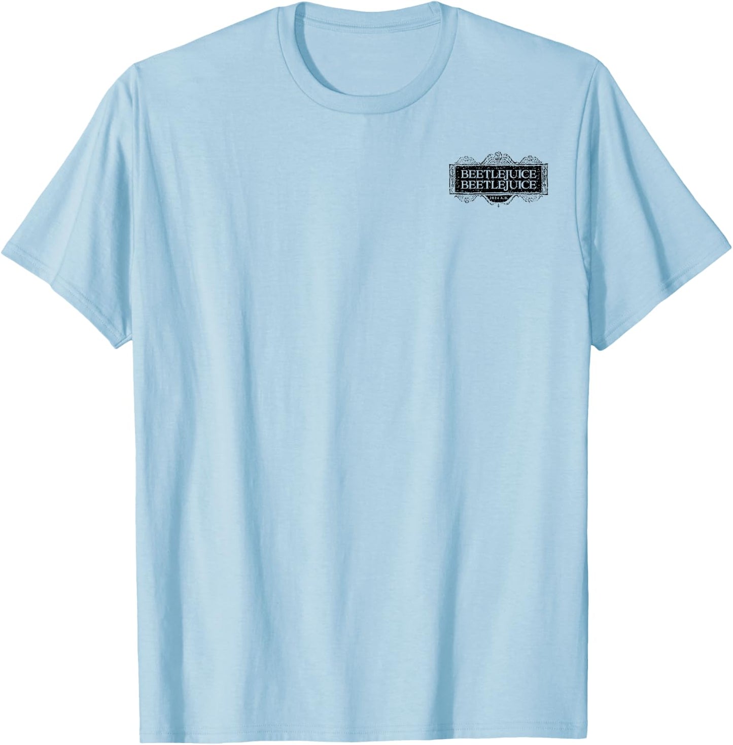 Beetlejuice - The Afterlife Advertisement with Logo T-Shirt - T-Shirt | Light Blue