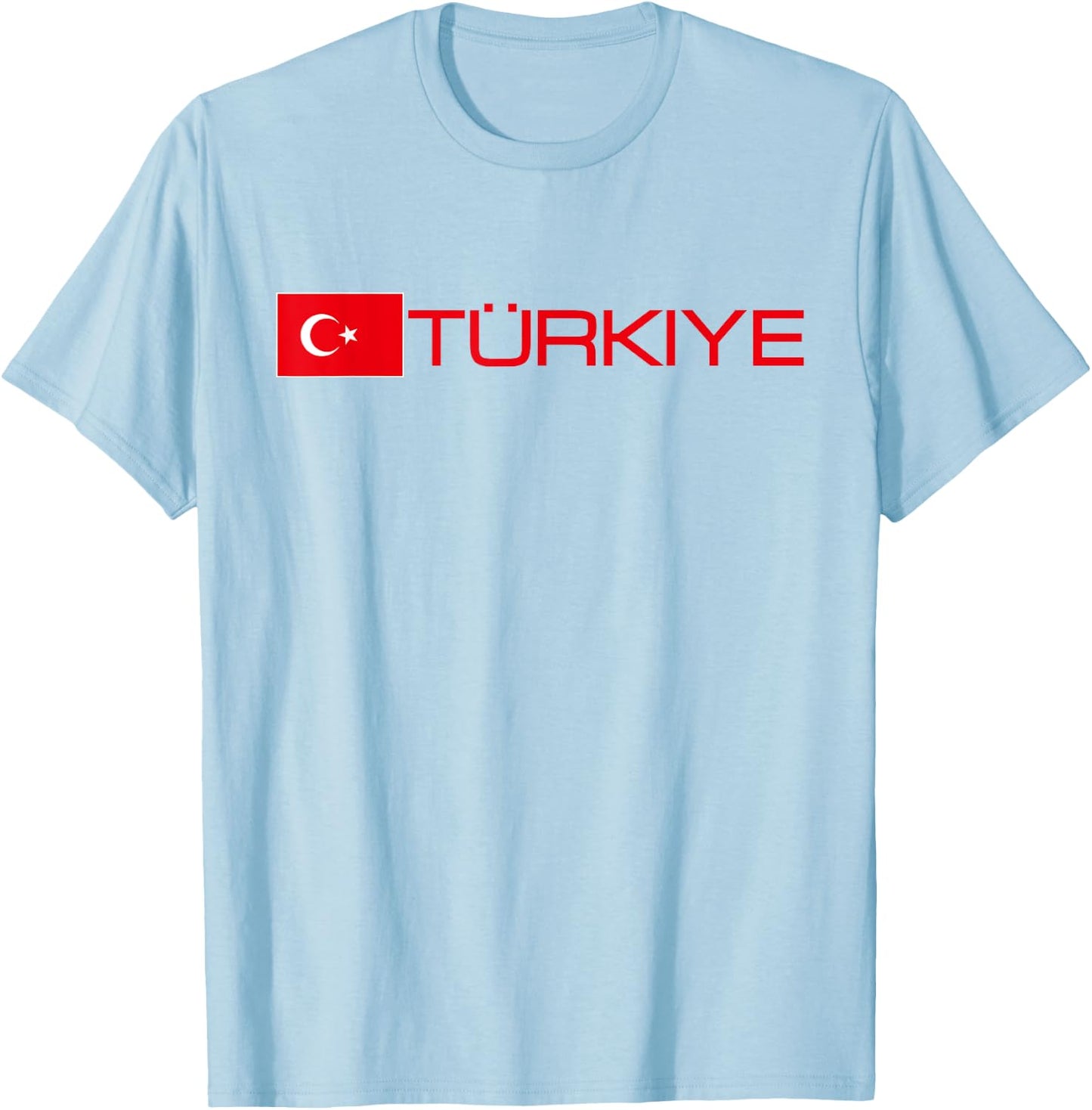 Turkiye Turkey Flag Turkish Banner Sports Jersey Style T-Shirt - T-Shirt | Light Blue