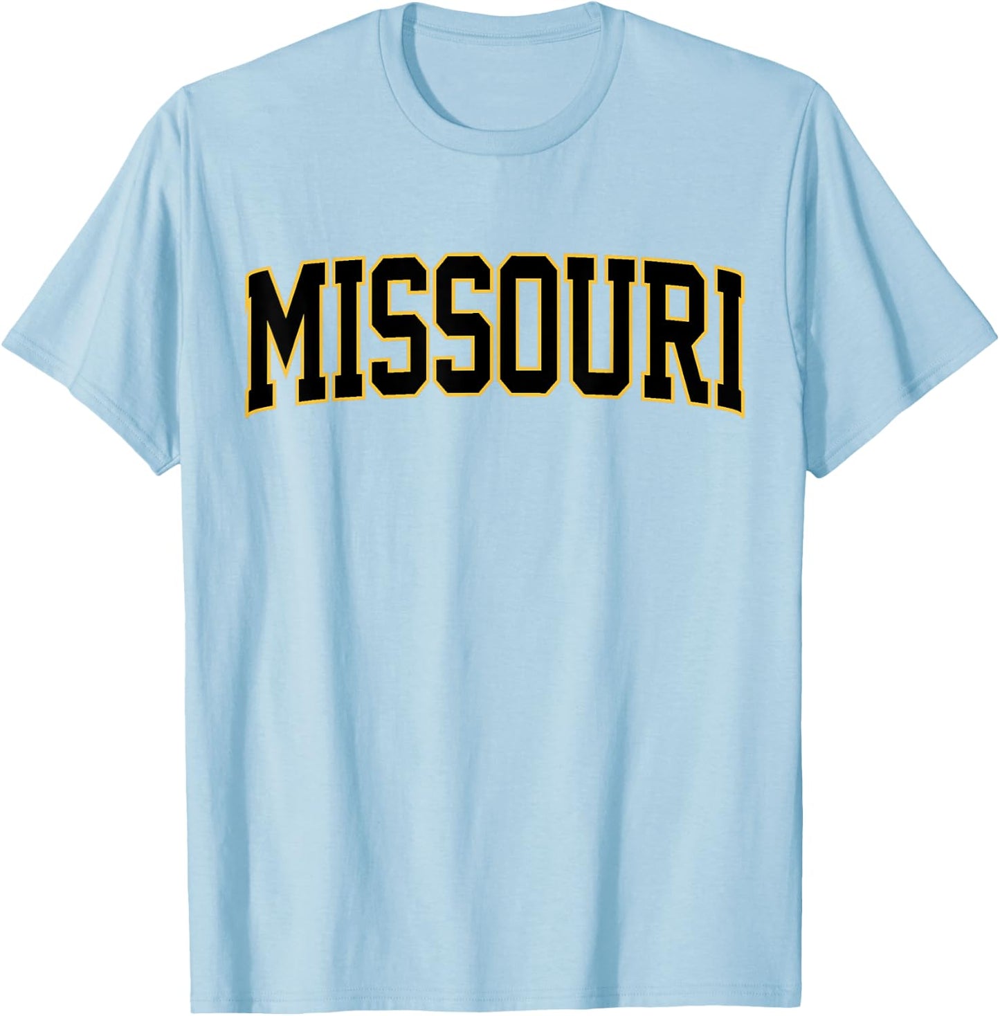 Retro Missouri Vintage Missouri Black Throwback Souvenir T-Shirt - T-Shirt | Light Blue