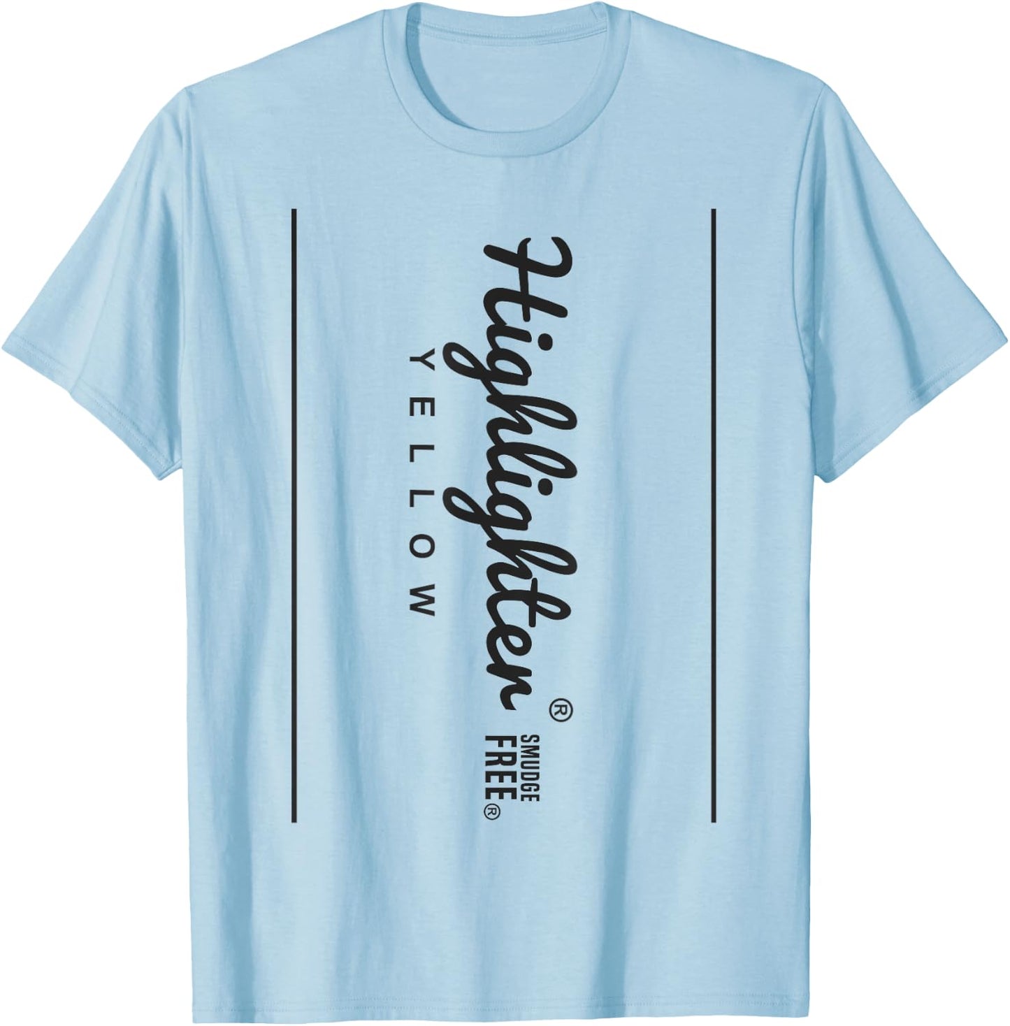 Yellow Color Pen Costume Halloween Highlighter Cute Fun T-Shirt - T-Shirt | Light Blue