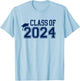 Class of 2024 College High School Senior Graduation Blue T-Shirt - T-Shirt | Light Blue
