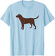 Labrador Retriever, Chocolate Lab T-Shirt - T-Shirt | Light Blue
