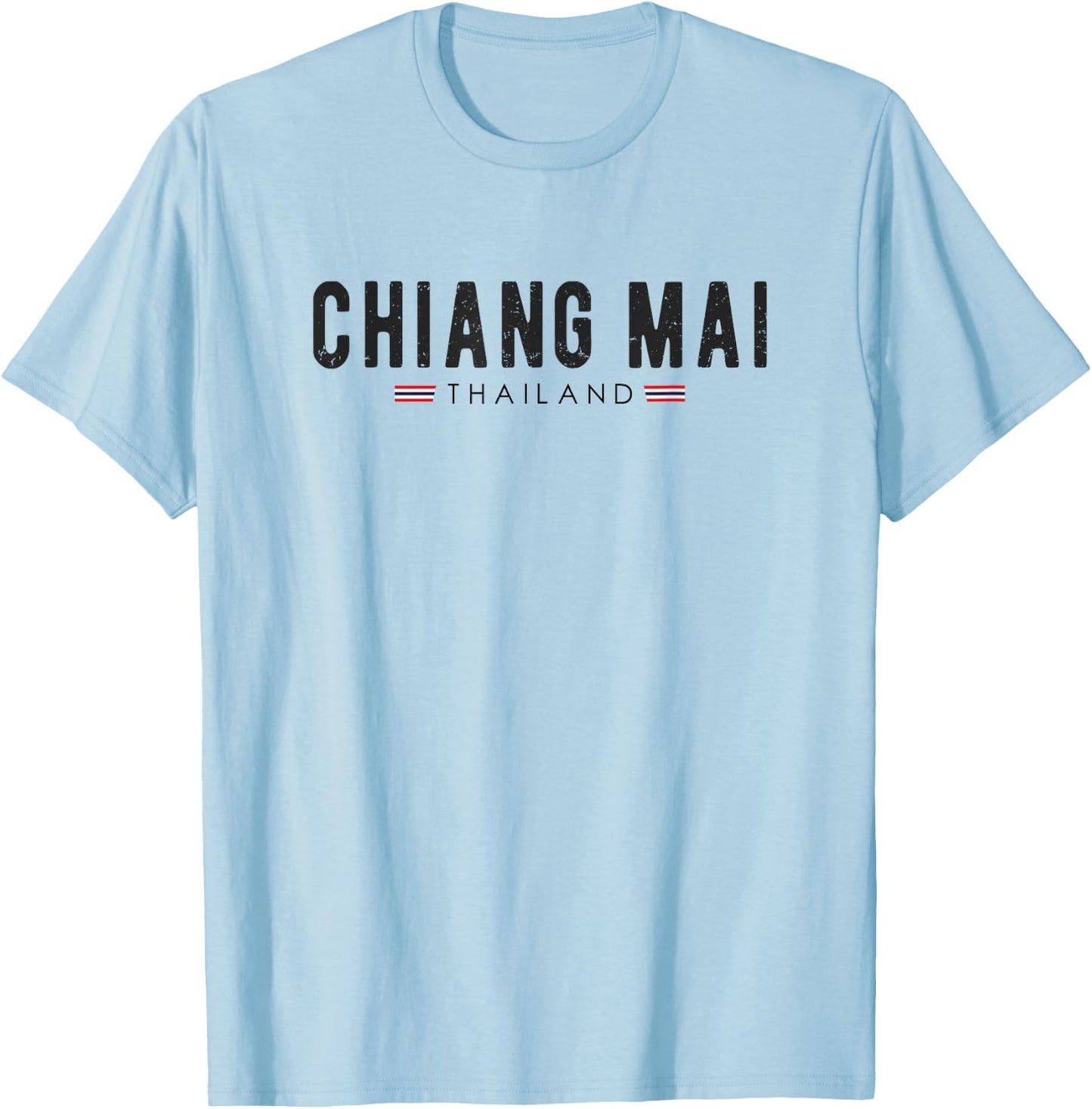Vintage Chiang Mai Thailand Vacation | Thailand Lover T-Shirt - T-Shirt | Light Blue