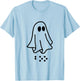 Simulated Braille Halloween Clothing Adult and Youth Ghost T-Shirt - T-Shirt | Light Blue