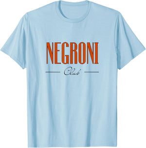 Negroni Club | Classic Gin Vermouth Cocktail Drink & Team T-Shirt - T-Shirt | Light Blue