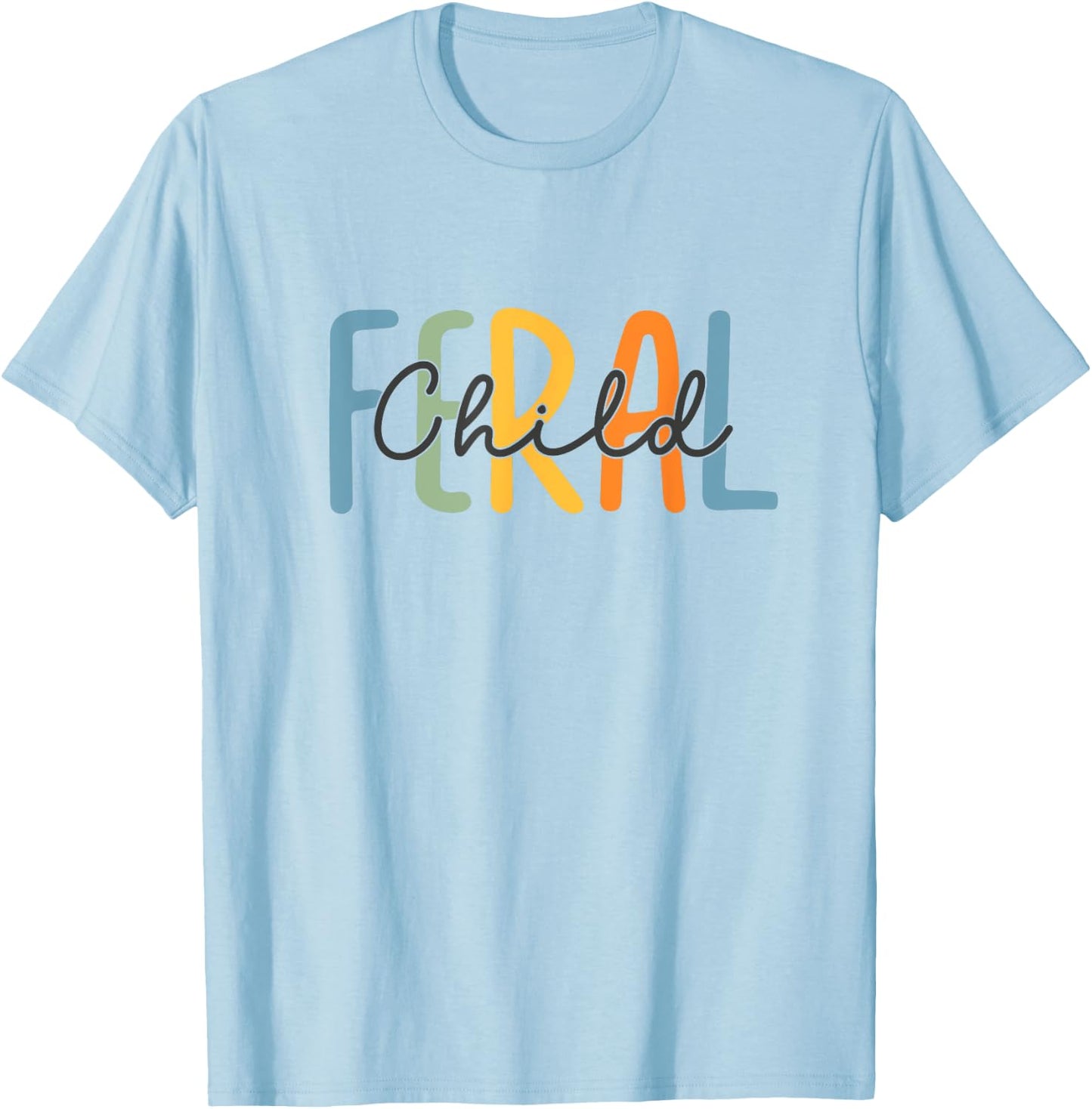 Vintage Feral Child Toddler Feral Girl Or Boy Flower Girl T-Shirt - T-Shirt | Light Blue