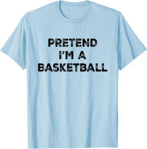 Pretend I'm A Basketball Lazy Halloween Costume T-Shirt - T-Shirt | Light Blue
