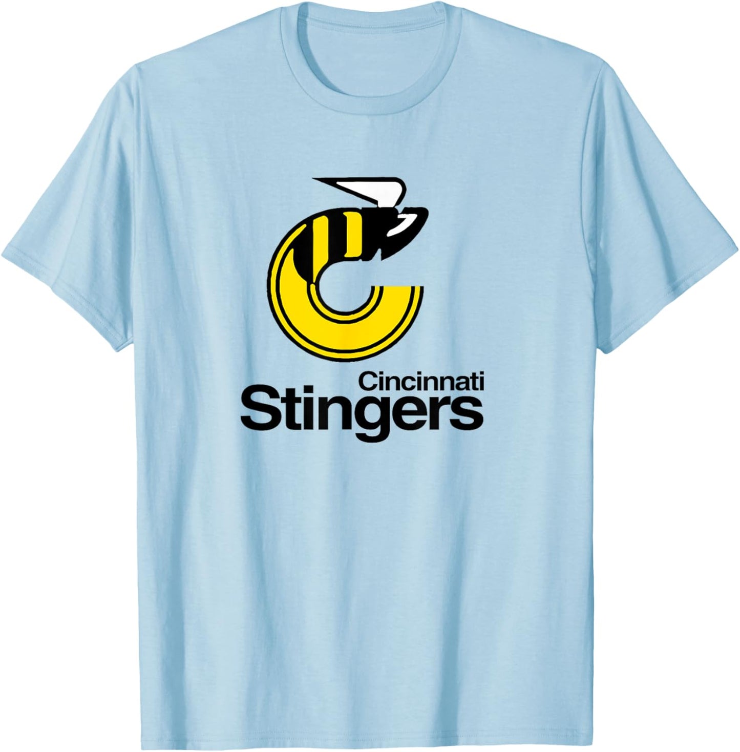 Retro Hockey WHA Cincinnati Stingers Hockey Team 70s T-Shirt - T-Shirt | Light Blue