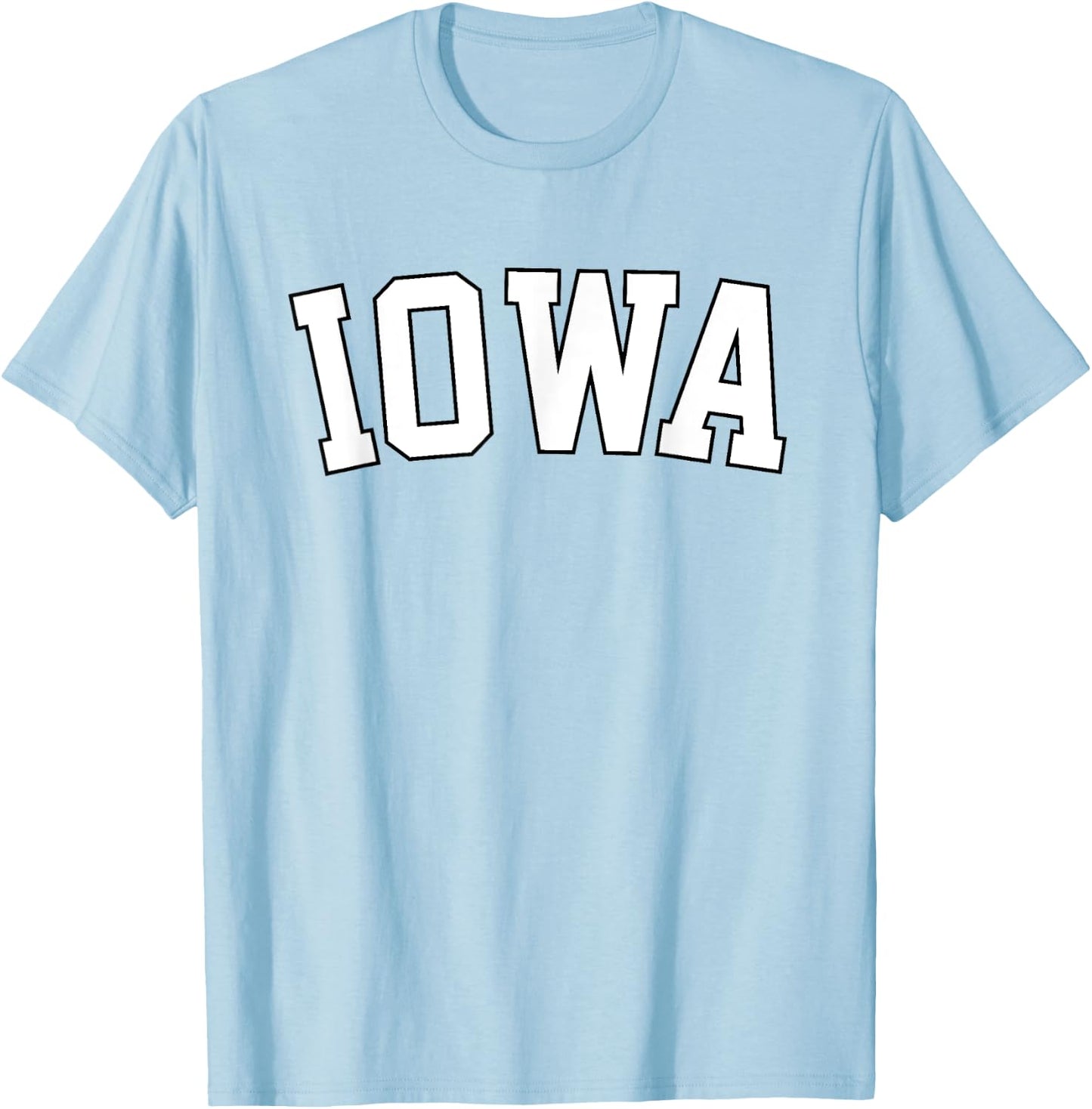 Retro Iowa Vintage Iowa Black Gold Iowa Throwback Design T-Shirt - T-Shirt | Light Blue