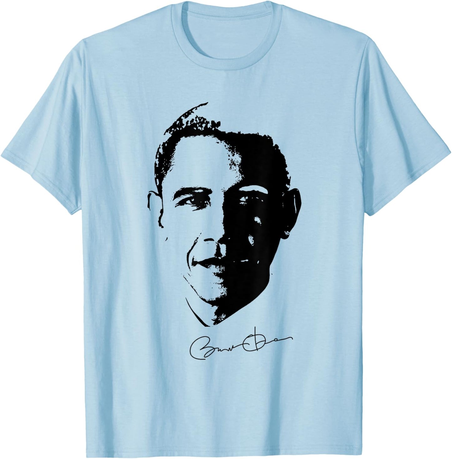 Egoteest: Barack Obama Signed Shirt, Political , USA T-Shirt - T-Shirt | Light Blue