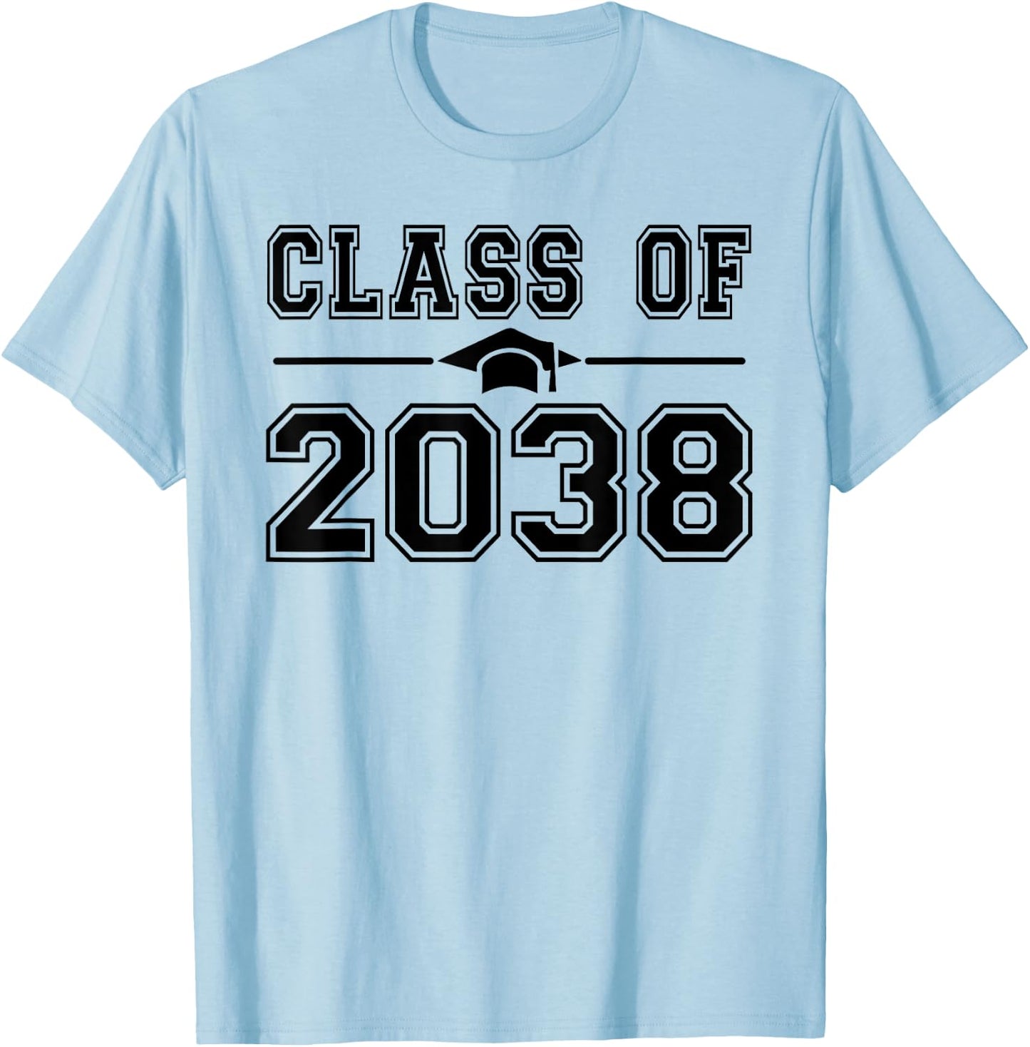Class of 2038 Graduate 2038 Grow With Me First Day of School T-Shirt - T-Shirt | Light Blue