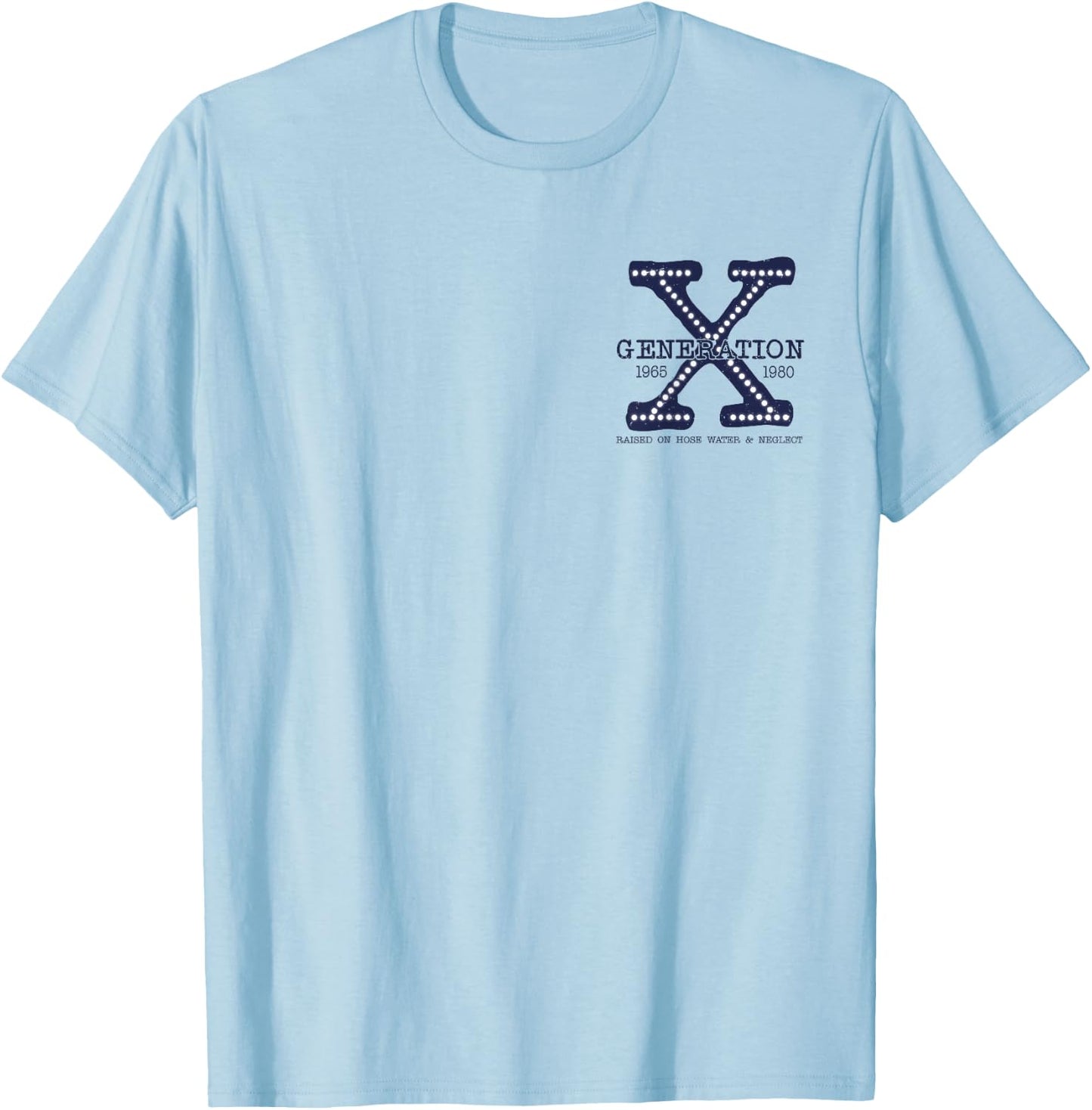 Generation X The True Fafo Pocket Print Funny Gen X T-Shirt - T-Shirt | Light Blue