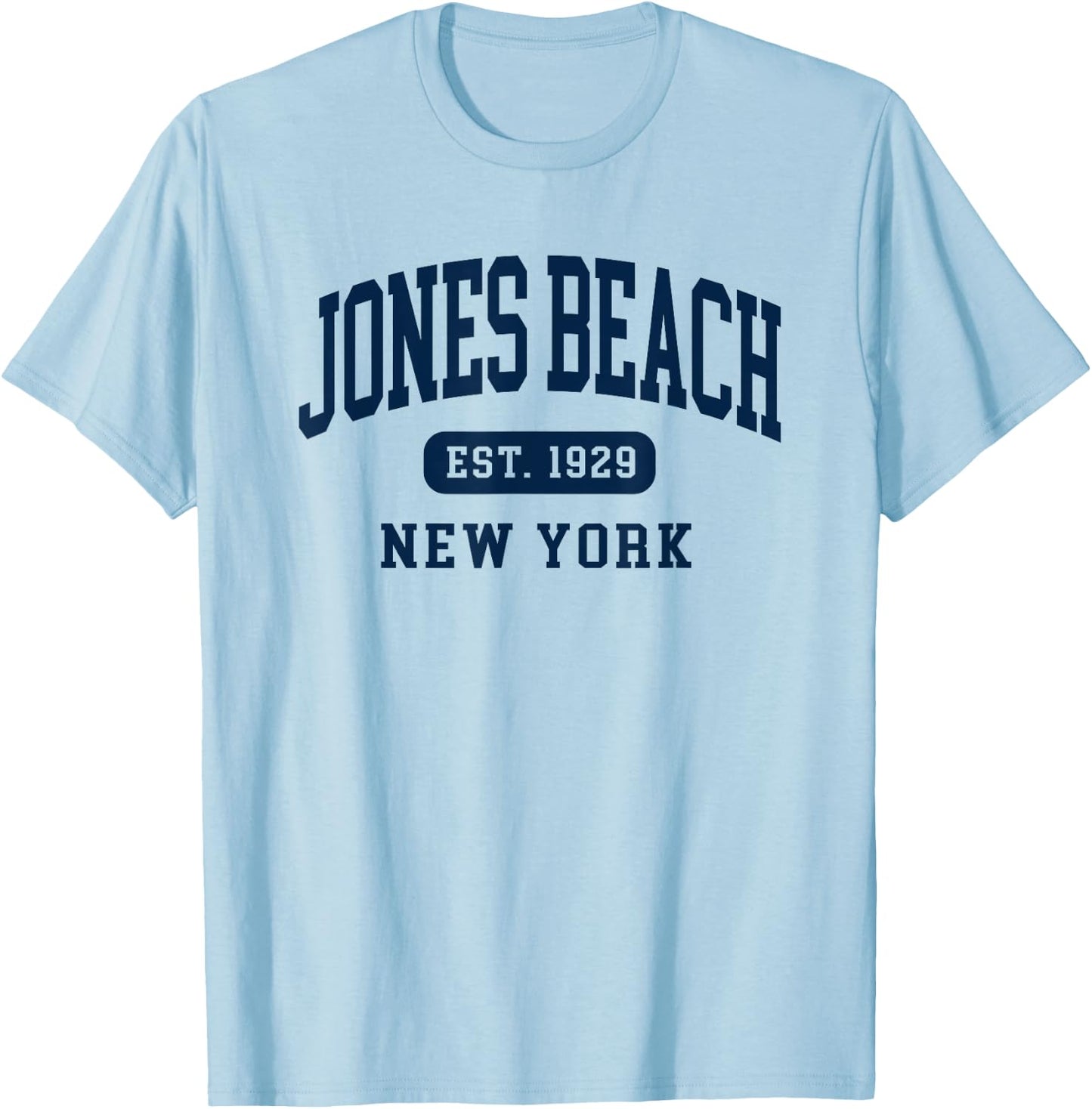 Jones Beach New York Retro Est 1929 Vintage Souvenir T-Shirt - T-Shirt | Light Blue