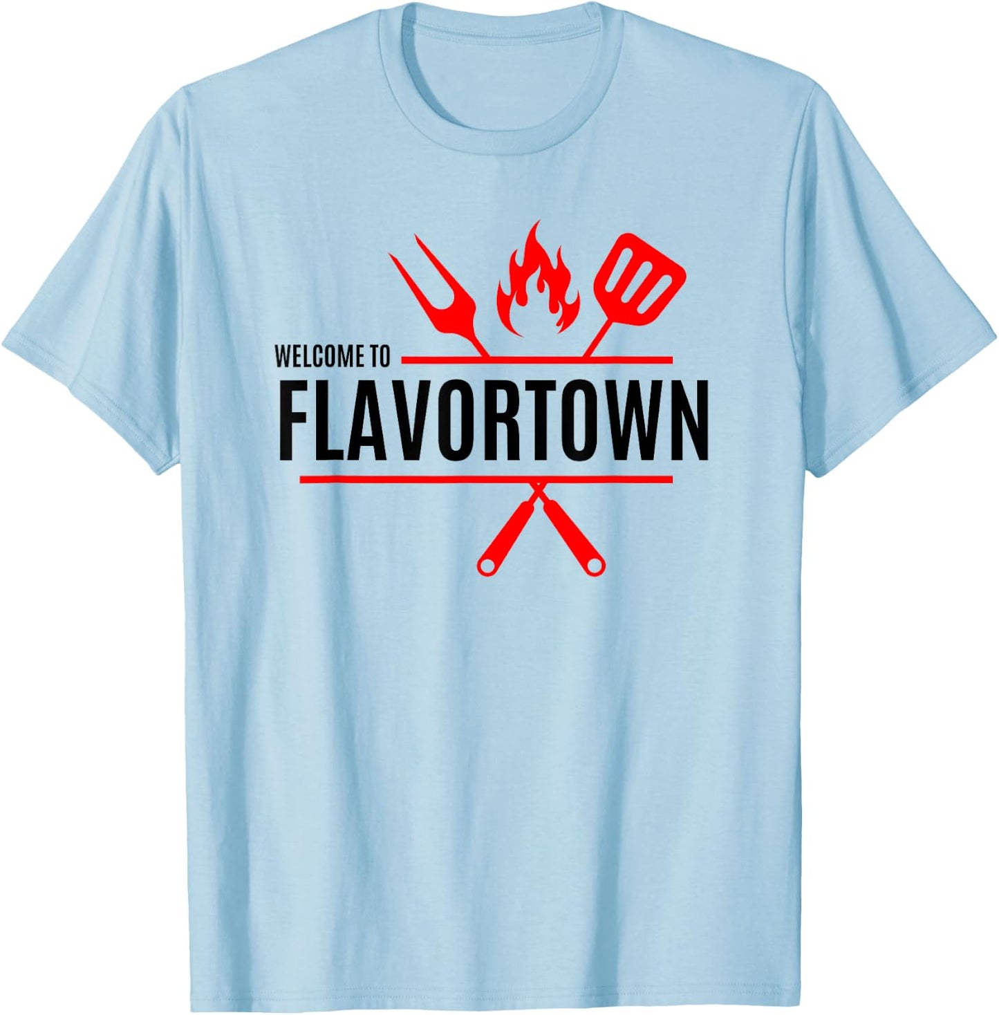 Flavortown Food Culture T-Shirt - T-Shirt | Light Blue