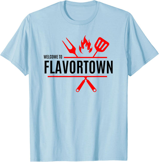 Flavortown Food Culture T-Shirt - T-Shirt | Light Blue