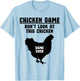 Hilarious Chicken Game Graphic - Farming Funny Chicken T-Shirt - T-Shirt | Light Blue