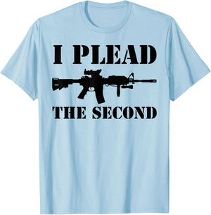I Plead the Second 2nd Amendment American Patriot Apparel T-Shirt - T-Shirt | Light Blue