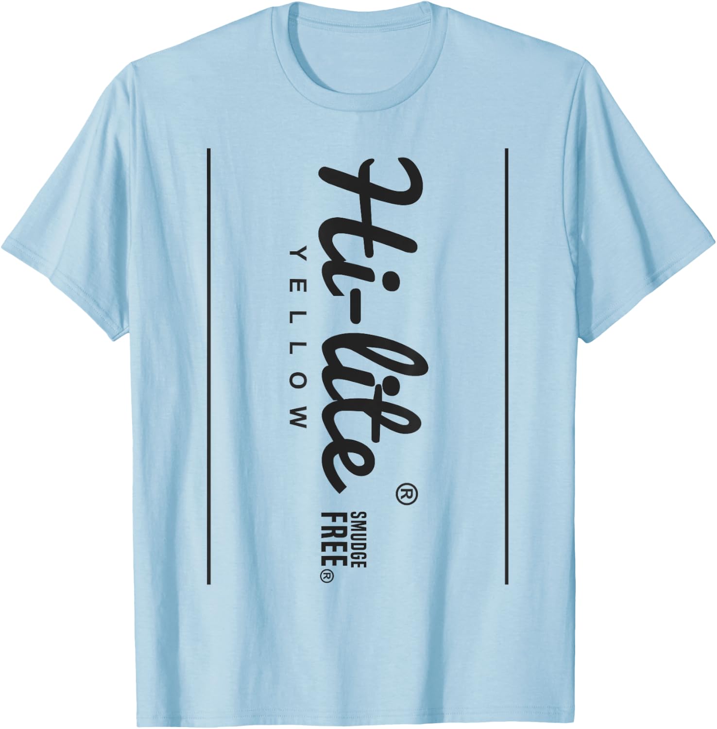 Yellow Highlighter Style Group Costume Color Pen Halloween T-Shirt - T-Shirt | Light Blue