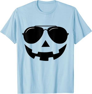 Jack O Lantern pumpkin face sunglasses halloween costume T-Shirt - T-Shirt | Light Blue