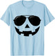 Jack O Lantern pumpkin face sunglasses halloween costume T-Shirt - T-Shirt | Light Blue
