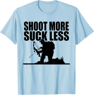 Shoot More Suck Less Funny Hunting T-Shirt - T-Shirt | Light Blue