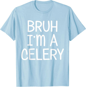 Pretend I'm A Celery Funny Lazy Halloween Costume Party T-Shirt - T-Shirt | Light Blue