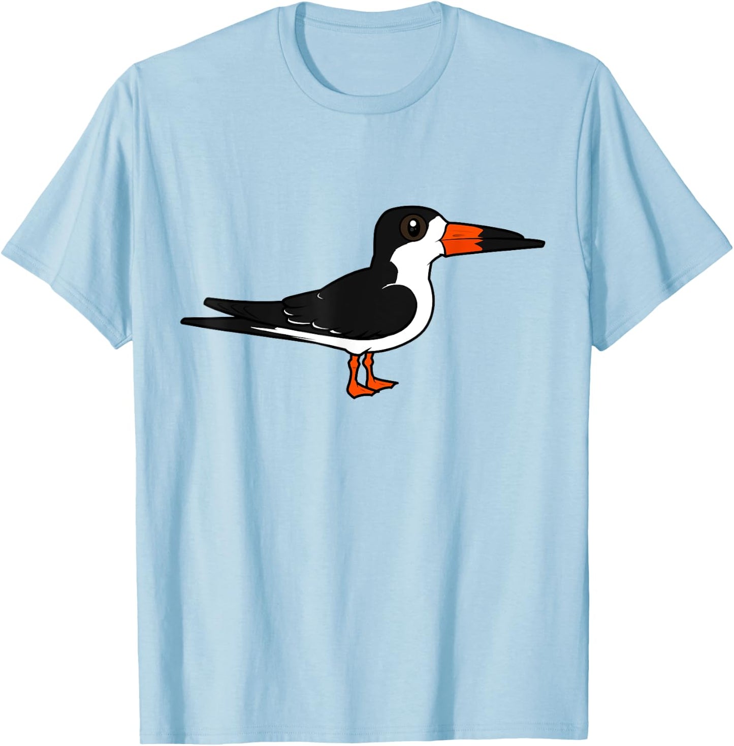 Cute Cartoon Black Skimmer Unique Shorebird Birdorable Bird T-Shirt - T-Shirt | Light Blue