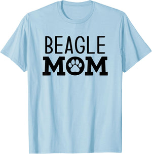 Funny Beagle Mom Dog Paw Puppy Retro Men Women T-Shirt - T-Shirt | Light Blue