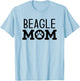 Funny Beagle Mom Dog Paw Puppy Retro Men Women T-Shirt - T-Shirt | Light Blue