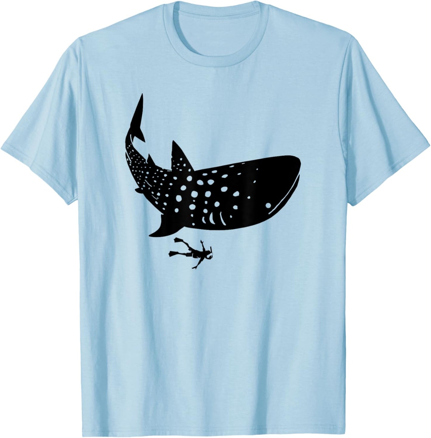 Whale Shark Diving Snorkeling T-Shirt - T-Shirt | Light Blue