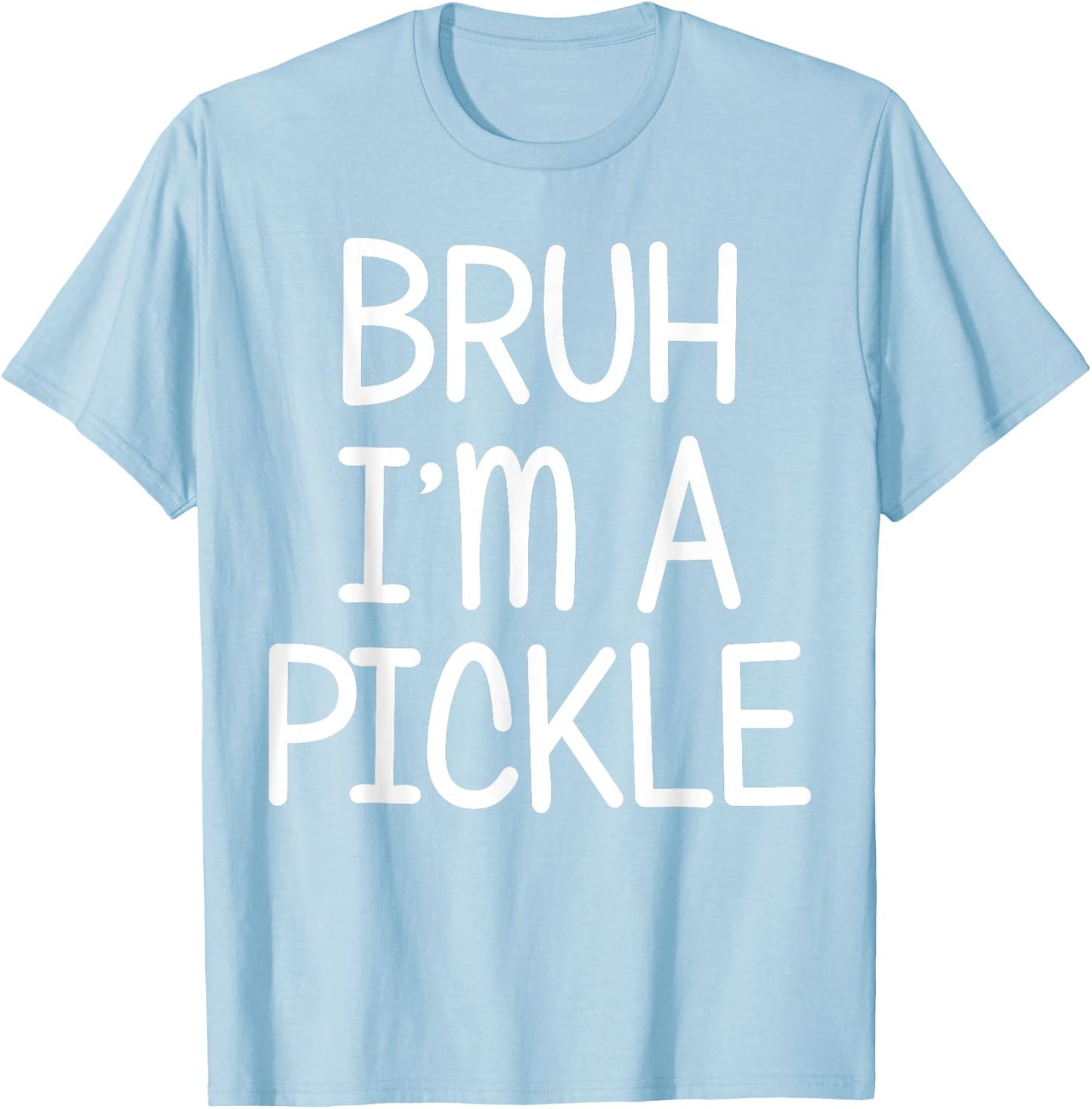 Pretend I'm A Pickle Funny Lazy Halloween Costume Party T-Shirt - T-Shirt | Light Blue