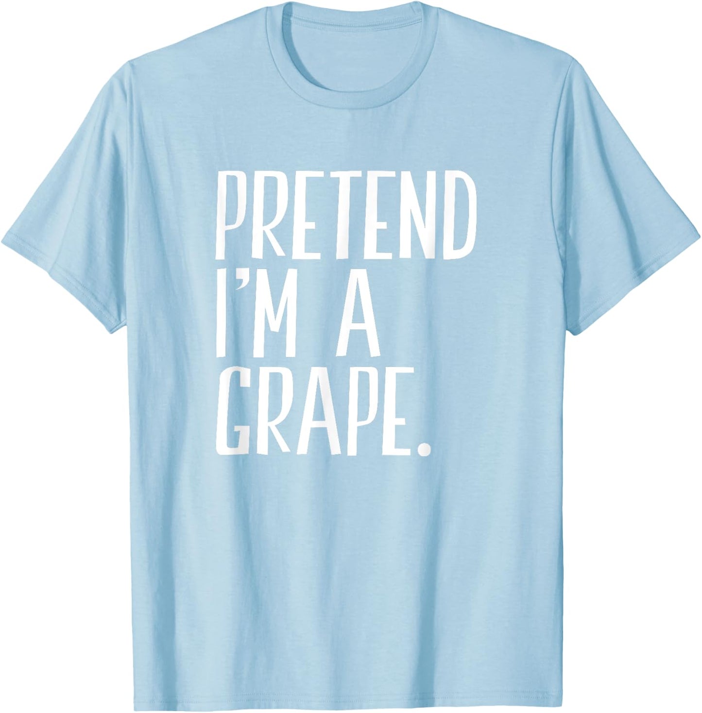 Pretend I'm A Grape Funny Halloween Party T-Shirt - T-Shirt | Light Blue