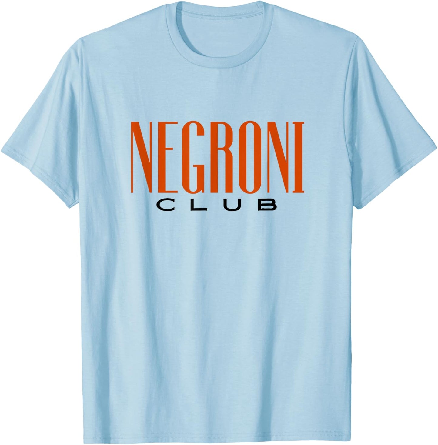 Negroni Club | Classic Gin Vermouth Cocktail Drink & Team T-Shirt - T-Shirt | Light Blue