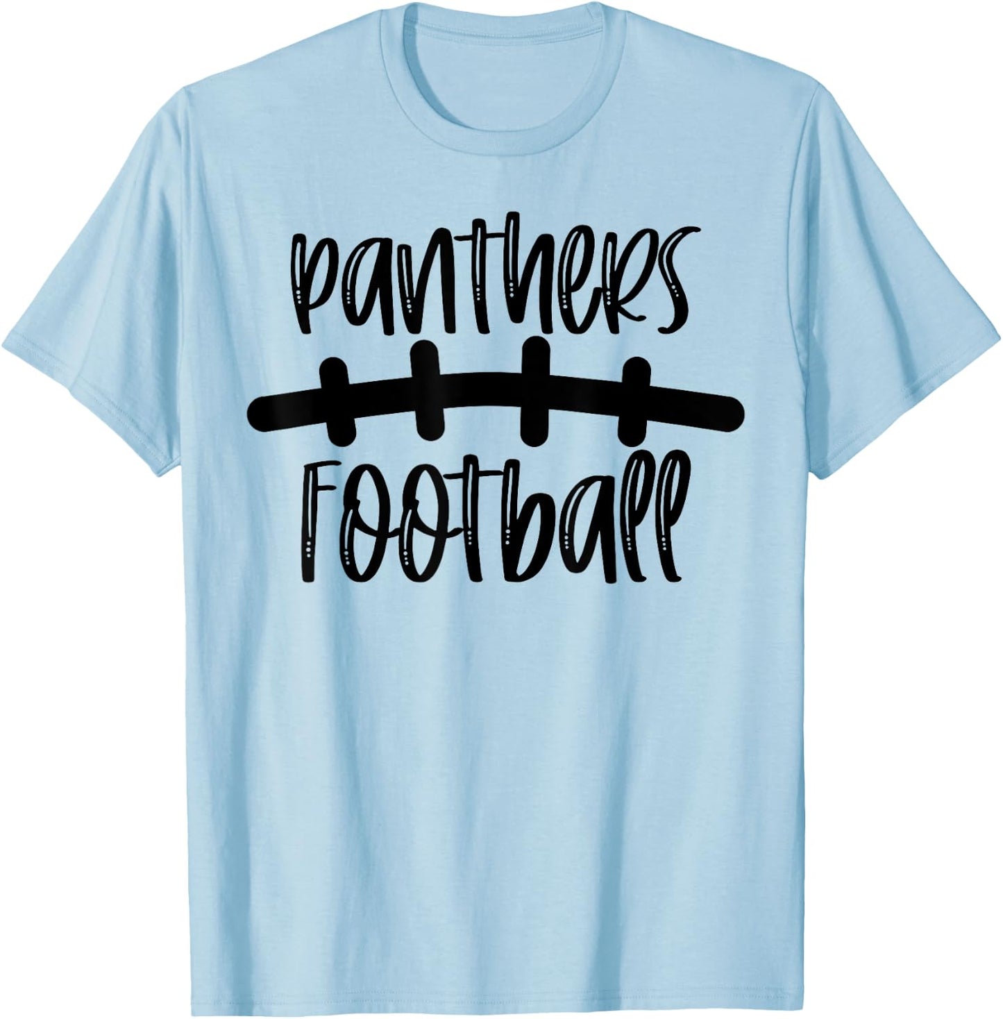 Panthers Football School Spirit Team Mascot Game Night T-Shirt - T-Shirt | Light Blue