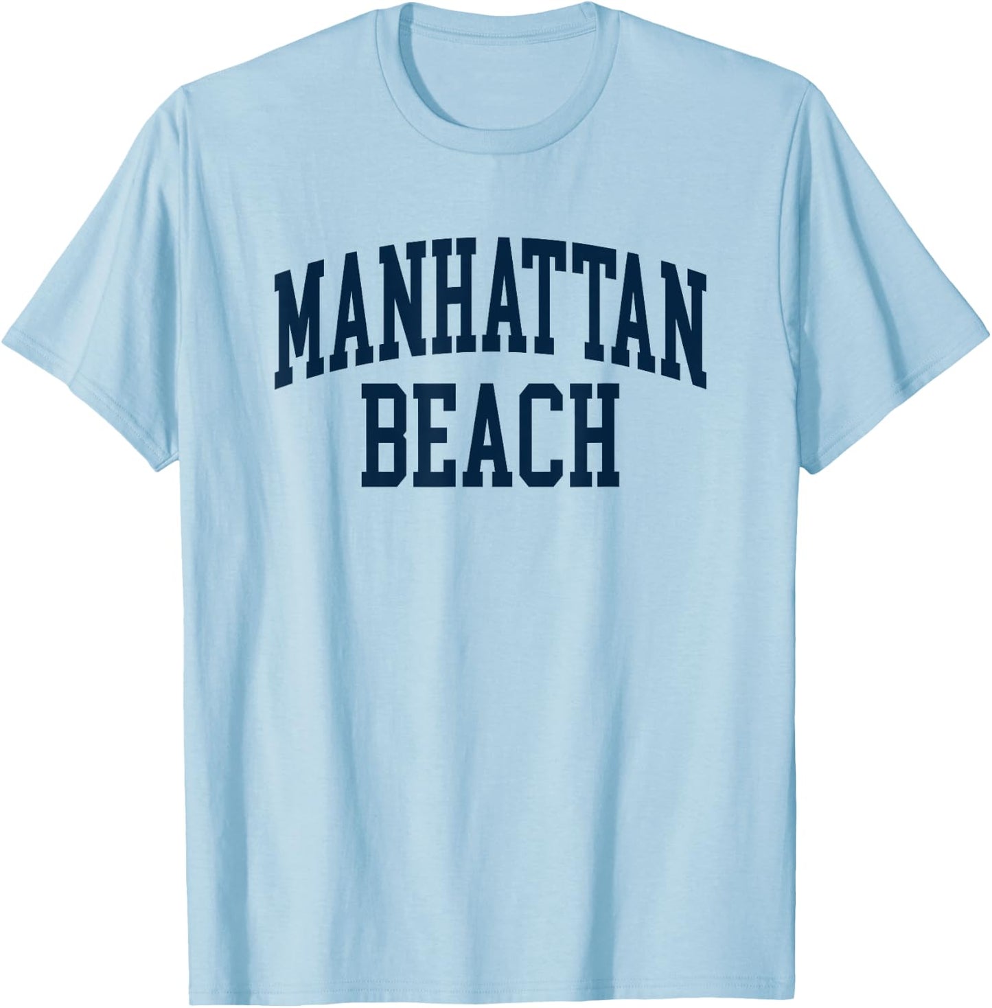 Manhattan Beach New York Souvenir Retro Preppy Throwback T-Shirt - T-Shirt | Light Blue