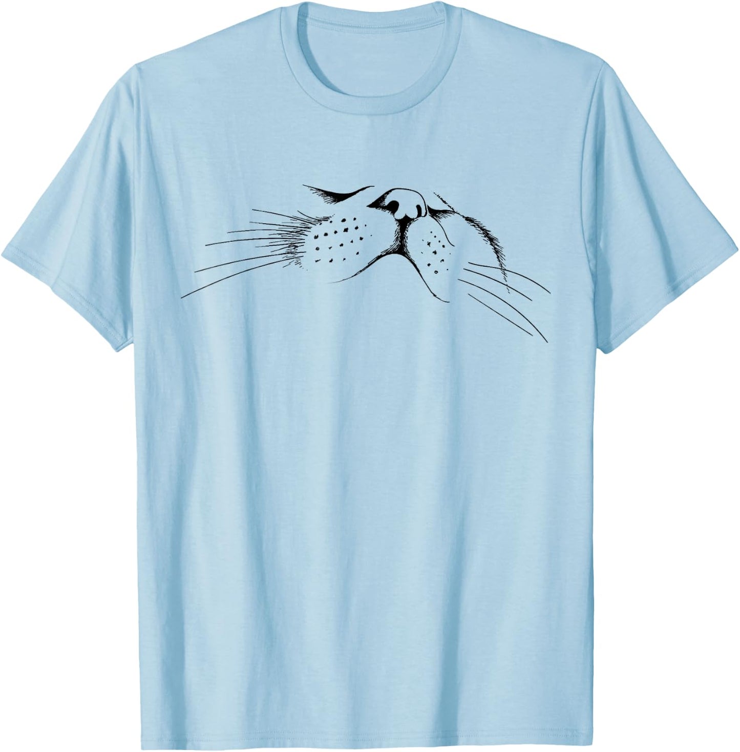 A Drawing Of Cat Women T-Shirt - T-Shirt | Light Blue