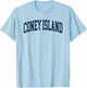 Coney Island New York Souvenir Retro Preppy Throwback T-Shirt - T-Shirt | Light Blue