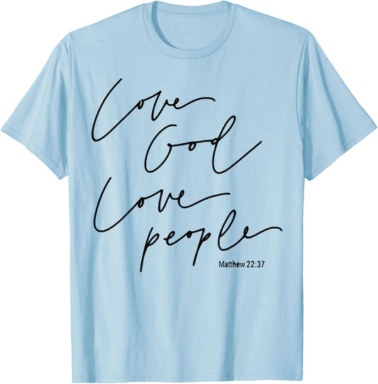 God Christian Quote Easter Day Love People T-Shirt - T-Shirt | Light Blue