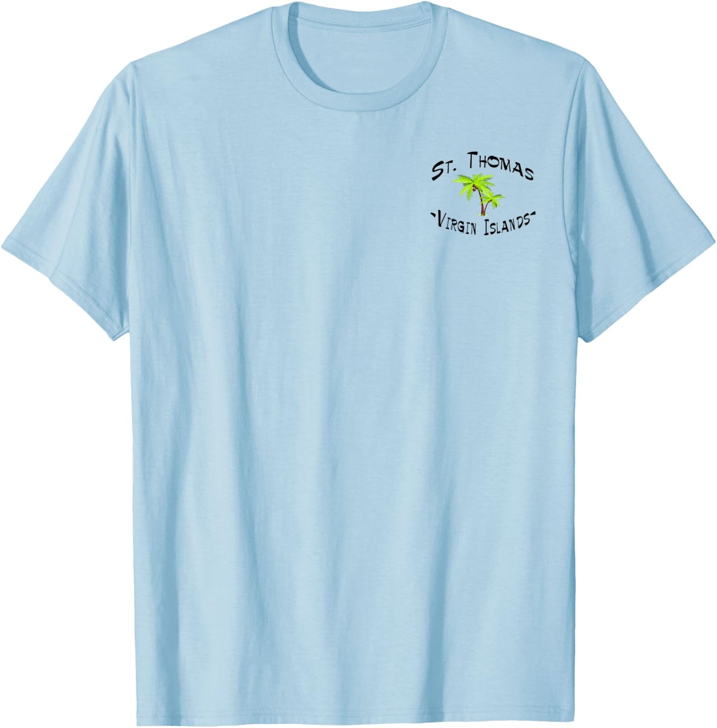 2 Sided St. Thomas Virgin Islands Destination Gift T-Shirt - T-Shirt | Light Blue