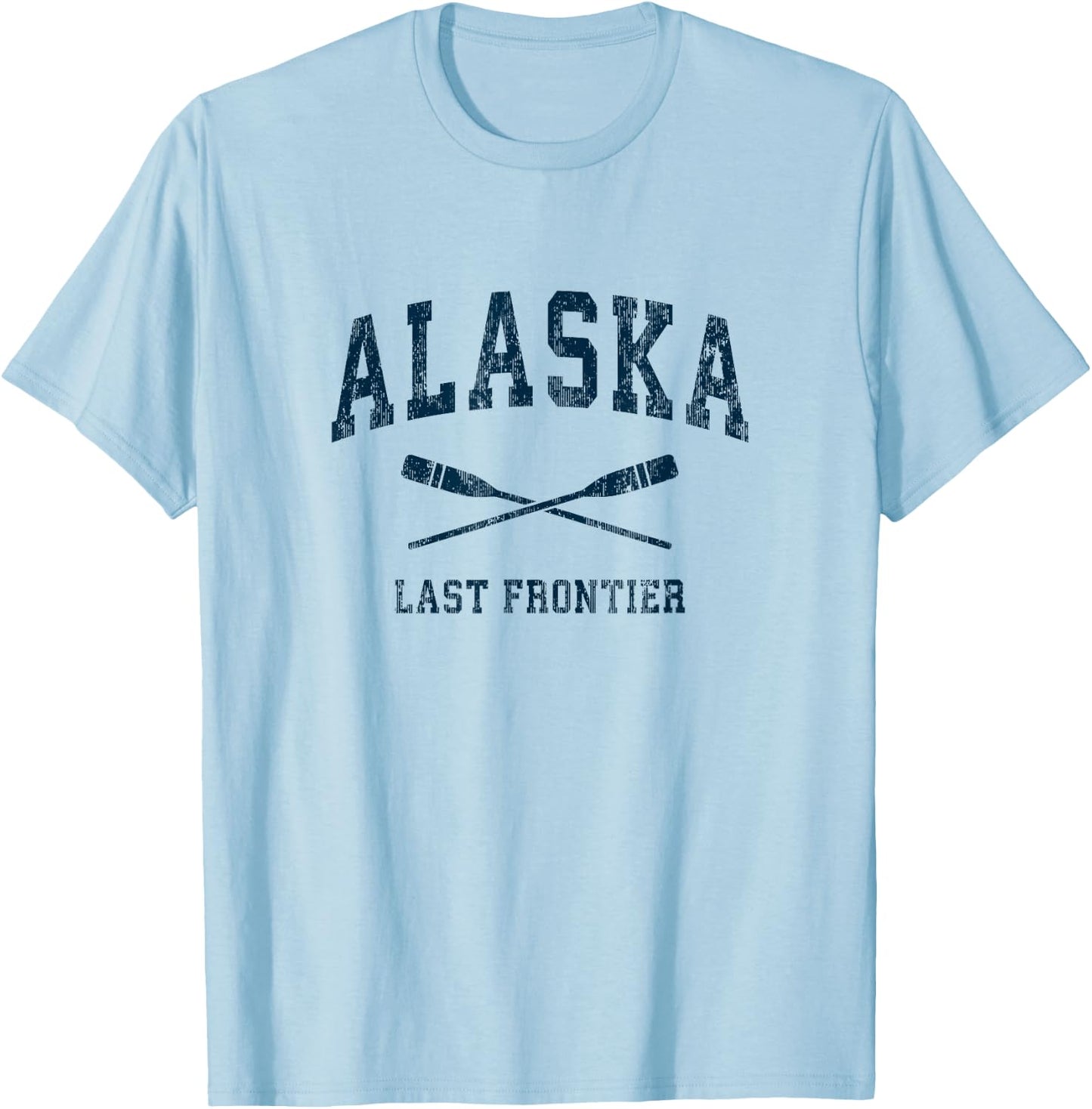 Alaska Vintage Nautical Paddles Sports Oars T-Shirt - T-Shirt | Light Blue