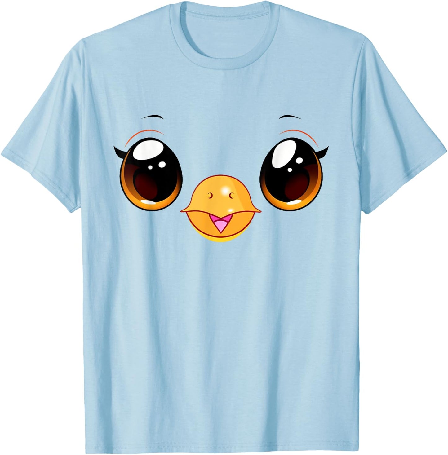 Cute Chicken Face Yellow Chick Costume T-Shirt - T-Shirt | Light Blue