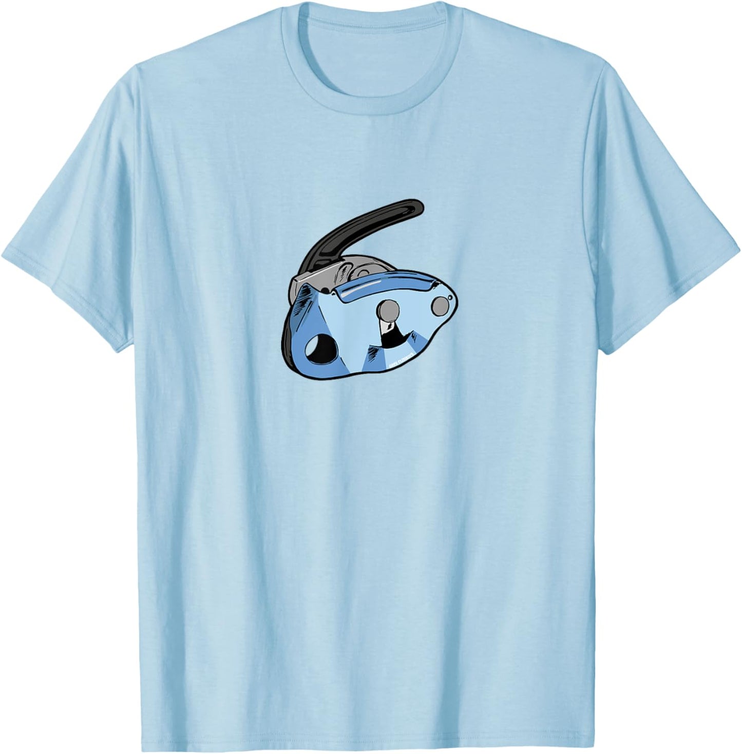 Grigri 2 Petzl climbing bouldering belay T-Shirt - T-Shirt | Light Blue