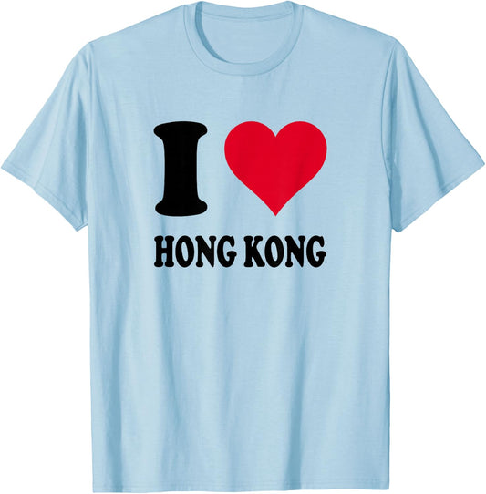 I Love Hong Kong T-Shirt - T-Shirt | Light Blue
