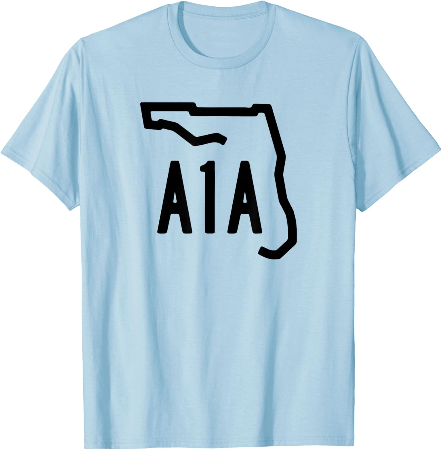 A1A Beachfront Avenue Atlantic Ocean T-Shirt - T-Shirt | Light Blue