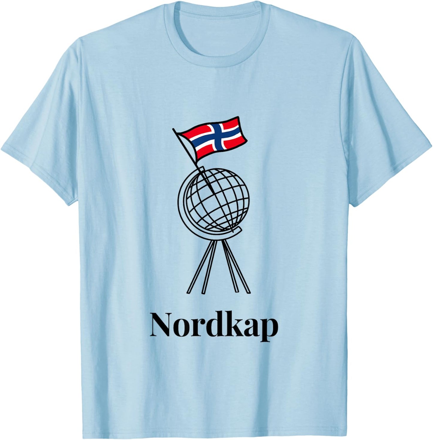 North Cape Norway Flag T-Shirt - T-Shirt | Light Blue