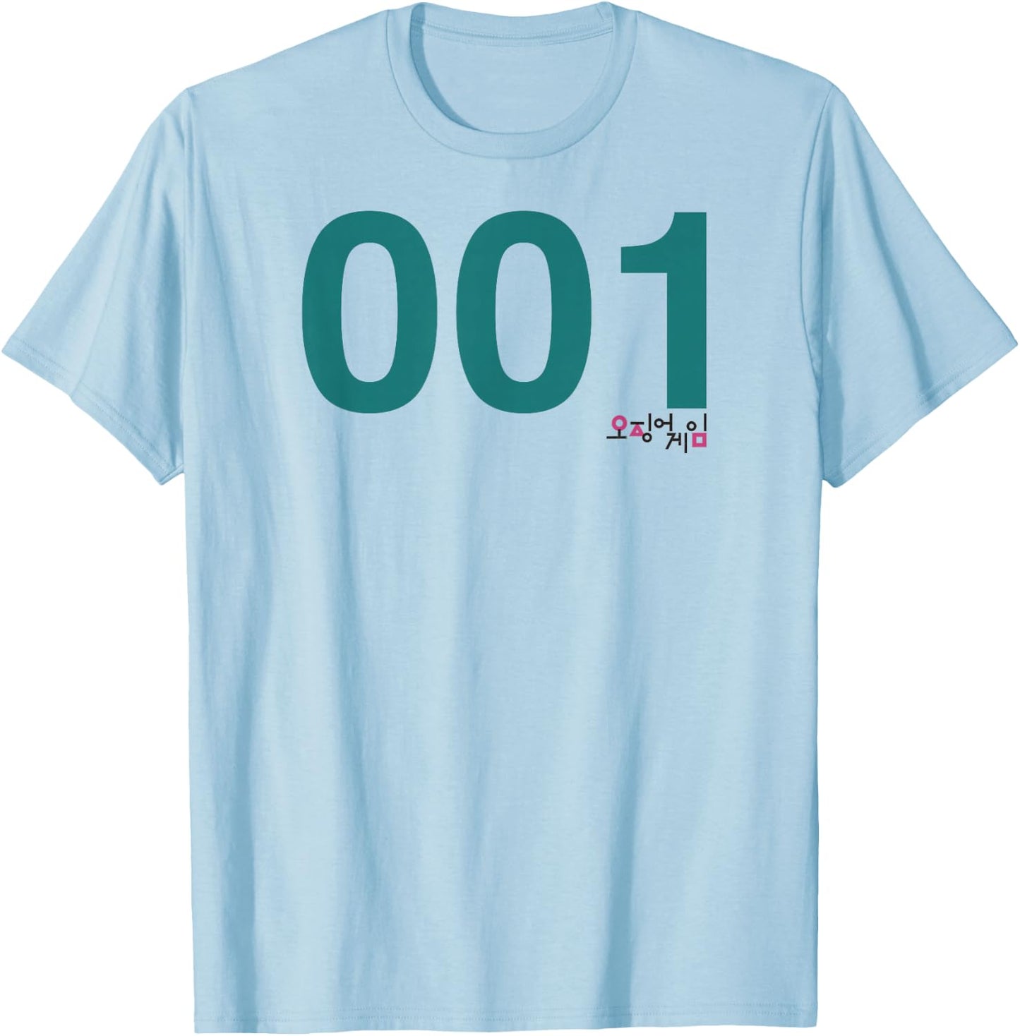 Squid Game Player 001 Costume T-Shirt - T-Shirt | Light Blue