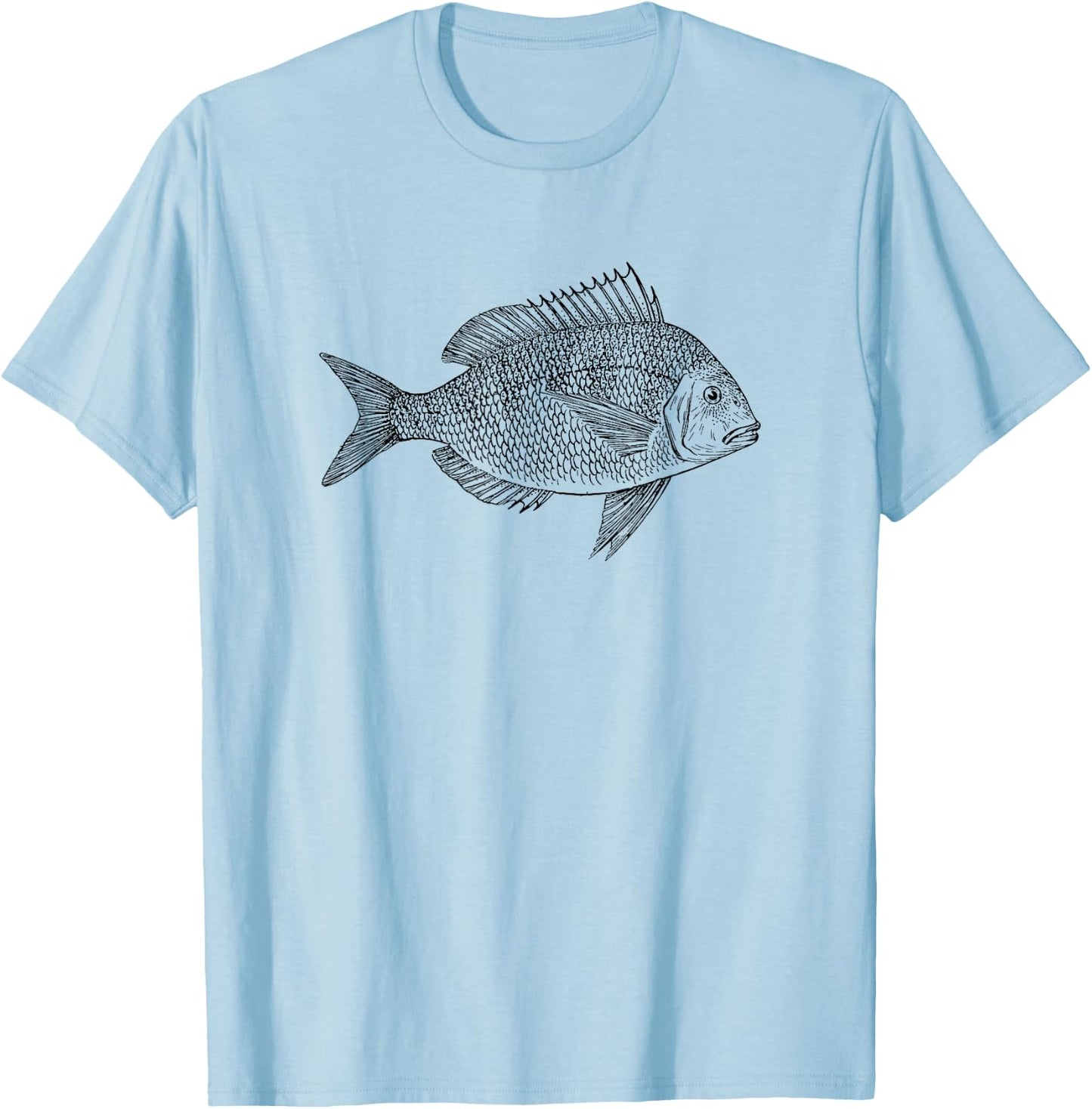 Fisherman Gift Scup Fish T-Shirt - T-Shirt | Light Blue