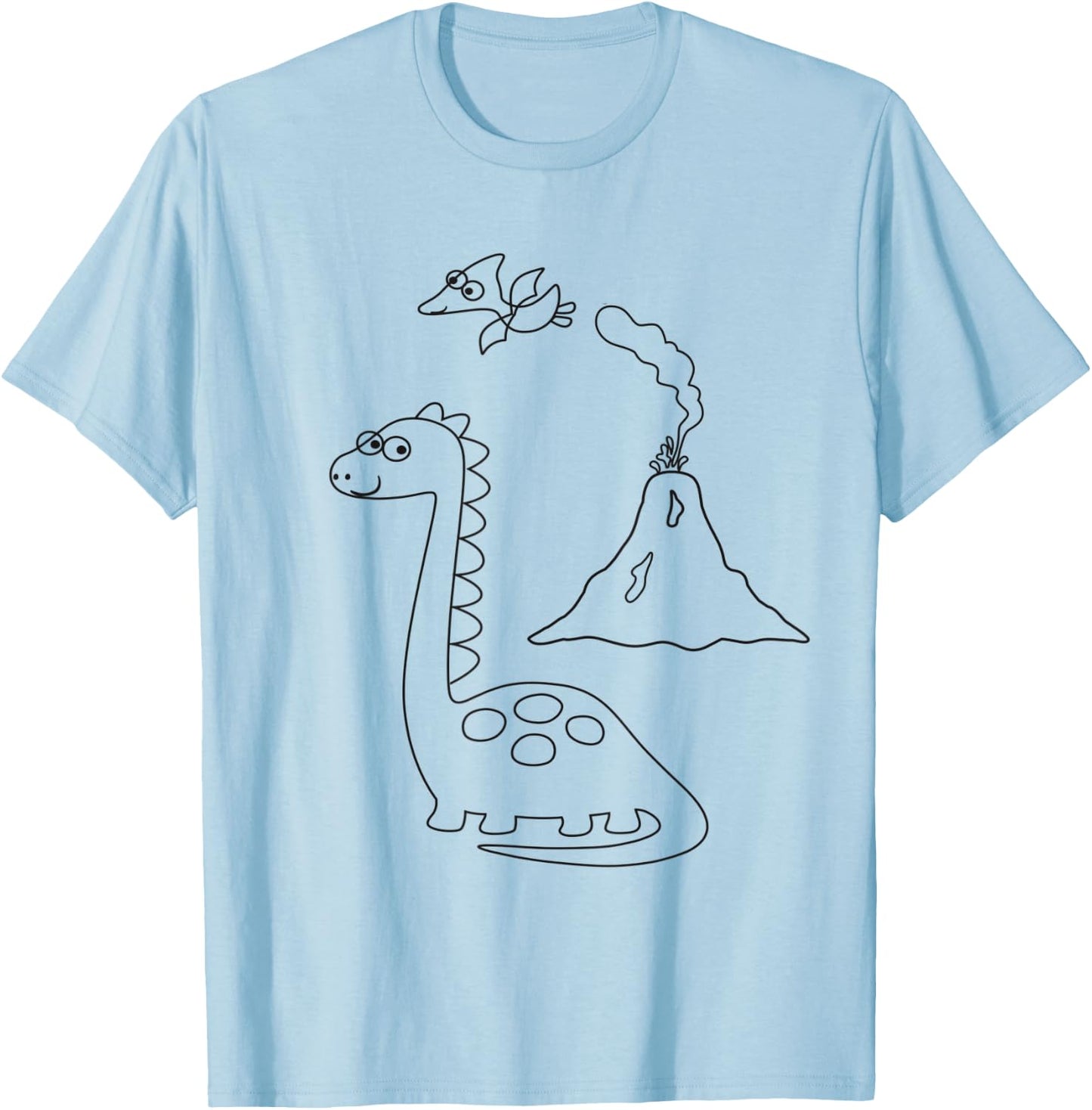 Creative Dino Dinosaurs - Paint & Paint Yourself T-Shirt - T-Shirt | Light Blue